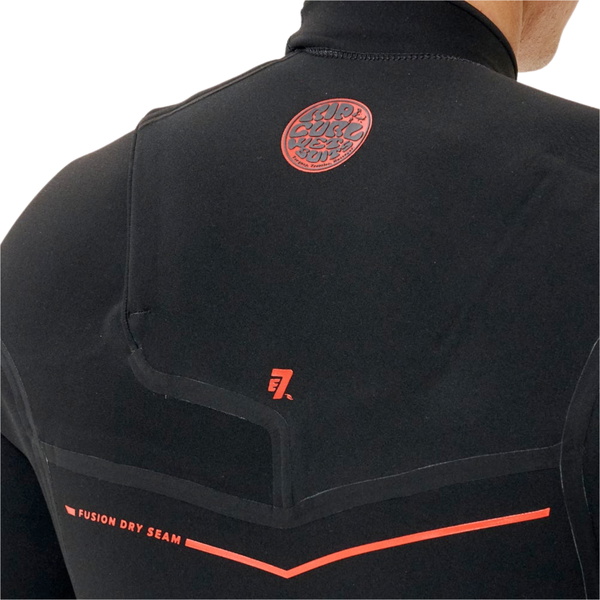 2026 Rip Curl Da Uomo Flashbomb Fusion 3/2mm Chest Zip Muta 177MFS - Black